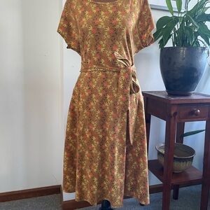 Toad&Co Earthy Floral Midi Dress